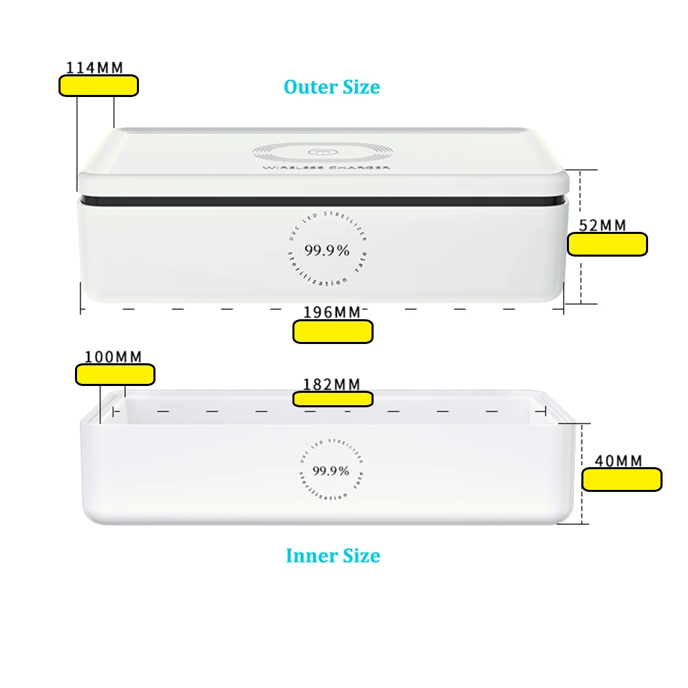 

Multifunctional UV Sterilizer Wireless Charger Box Aromatherapy Function Disinfector,Cell Phone Cleaners UV Light Sanitizer Box