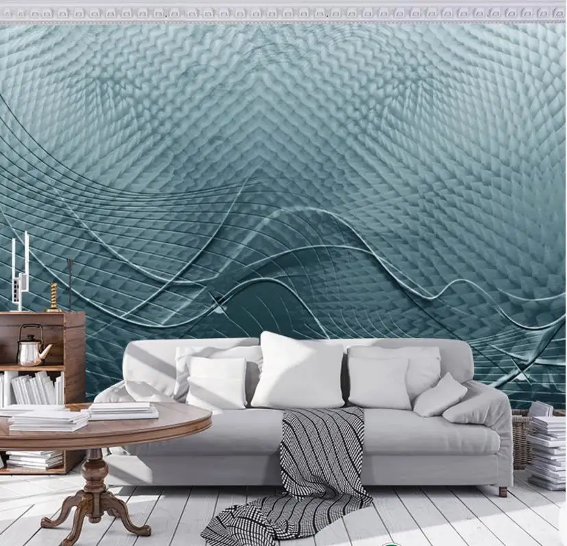 

Индивидуальные 3D-обои с минималистичным геометрическим рисунком, настенные 3D-обои для любой комнаты, наклейки для фона под Телевизор