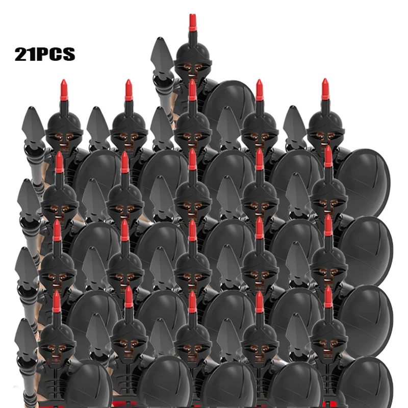 21 шт./лот замок Королевский рыцарь Римский Спартак средневековые солдаты Красный