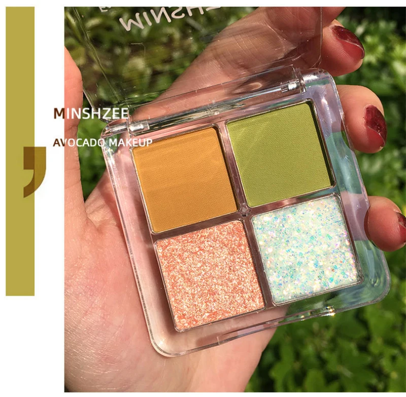 

4Colors Earth Eyeshadow Palette Charming Smokey Eye Shadow Palette Smooth Lasting Professional Eye Shadow Matte Cosmetic