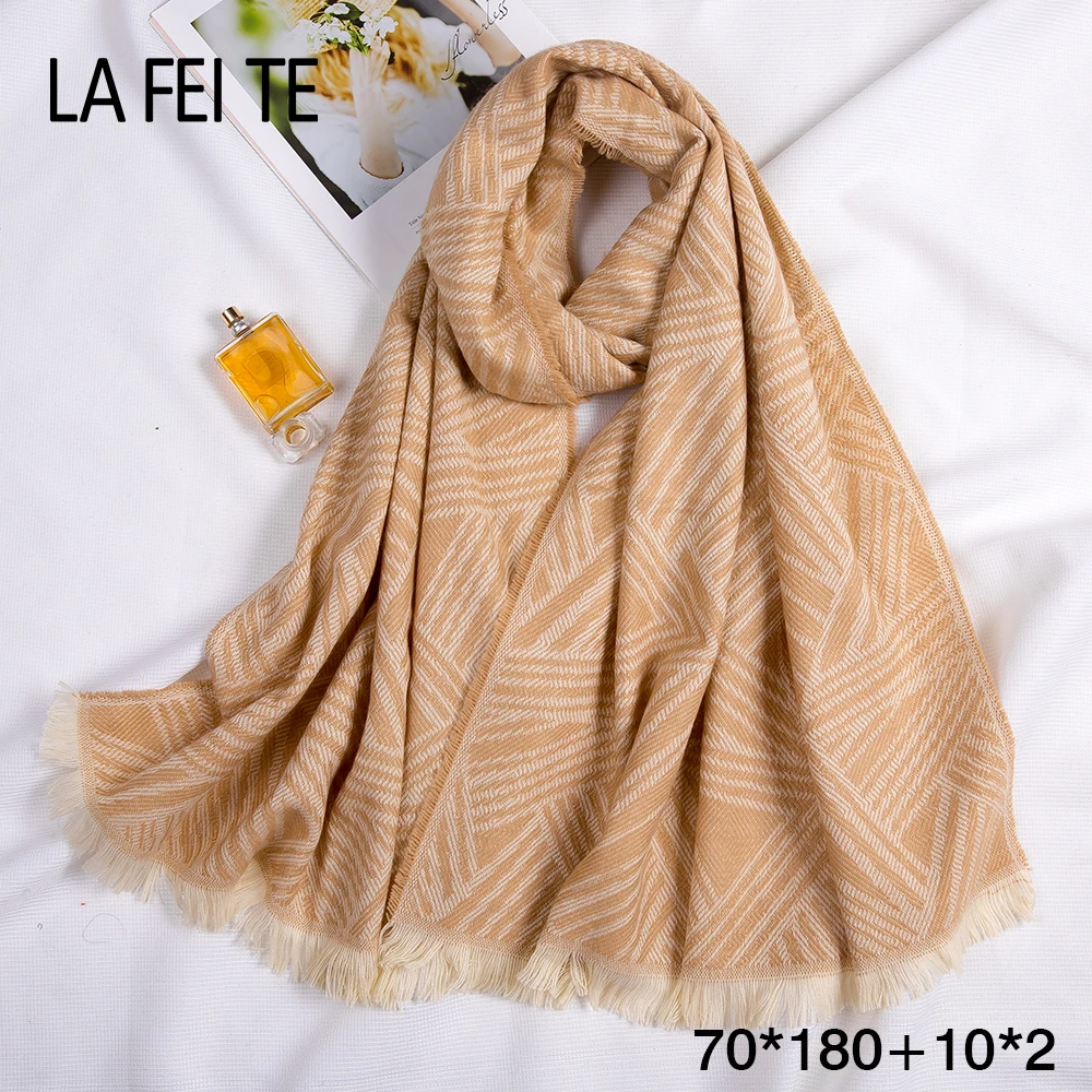 

Luxury Ladies 100% Wool Scarf Women Cashmere Foulard Femme Cotton Viscose Hijab Stole Long Pashmina Shawl Women Winter Scarf