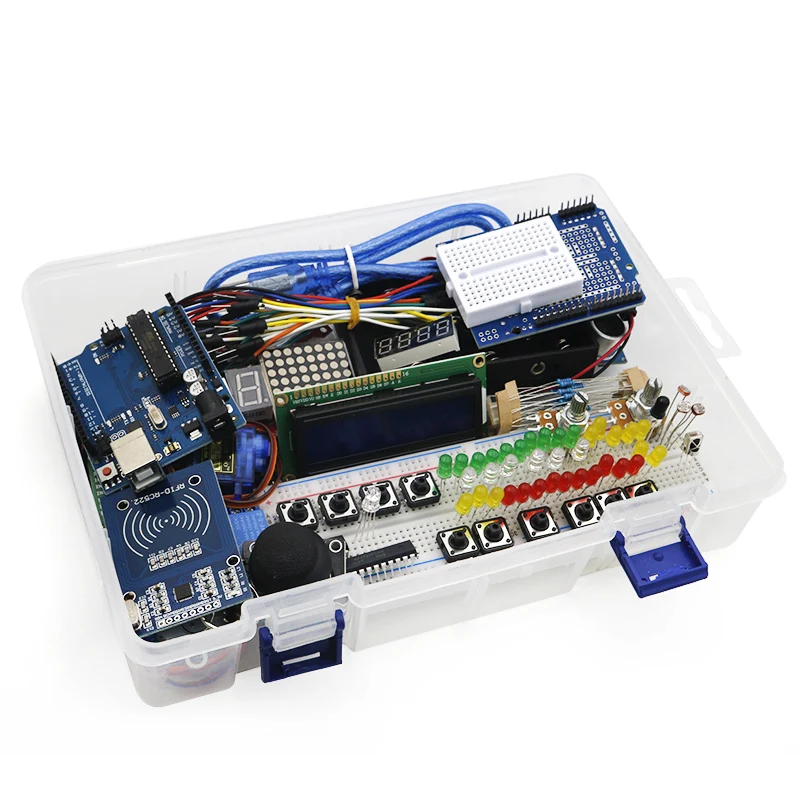 Стартовый комплект для arduino Uno R3 макетная плата и держатель Step Motor / Servo /1602