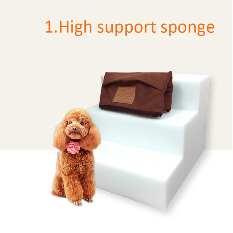 Трехступенчатая лестница для собак и кошек Нескользящая дышащая