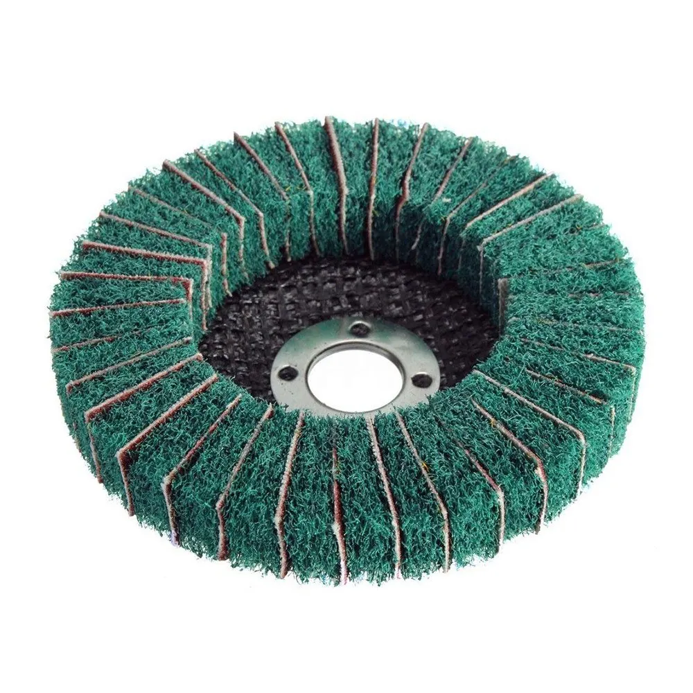 

10pcs Nylon Abrasive Polishing Buffing Fiber Flap Wheel Disc Dia. 100mm Nylon Fiber Flap Polishing Wheel