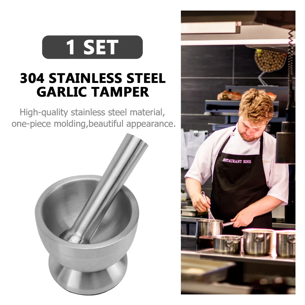 

1 Set Manual Garlic Masher Practical Garlic Crusher Stainless Steel Kitchenware