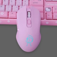 pink mouse mute click for office use wired usb mice 4 level changeable dpi for gaming office pc keyboard usb mouse