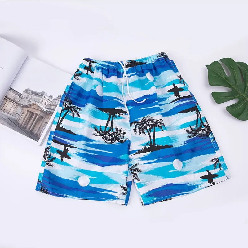 

Fashion breathable beach pants men's casual 5-point pants quick-drying swimming trunks five-point pants summer quick-drying