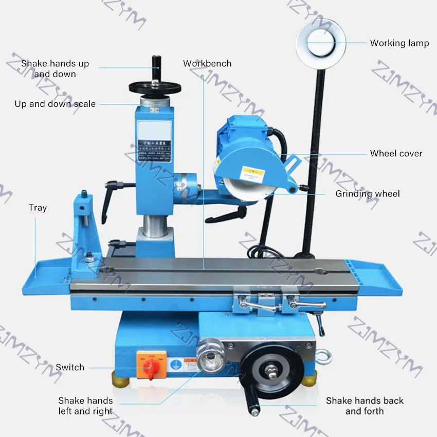 Universal Desktop Tool Grinding Machine 220V/380V 500W Small Surface Grinder Multi-functional Sharpener With Suction Cups | Инструменты