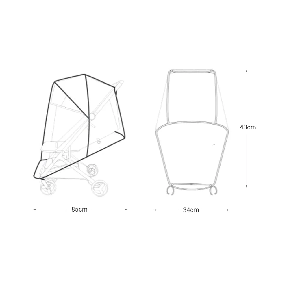 Xiaomi QBORN PG06 прозрачный Погодный щит полное покрытие ветрозащитный дождевик с дышащим дизайном для складной детской коляски