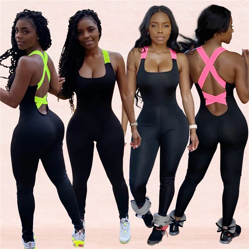 

Zoctuo Sexy Jumpsuits for Women Matching Set Fashion 2020 Sleeveless Athleisure Women Jumpsuits and Rompers Sexy
