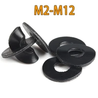 100 50pcs pvc black soft washers m2 m2 5 m3 m4 m5 m6 m8 m10 m12 soft plastic gasket black insulation flat paded for screw