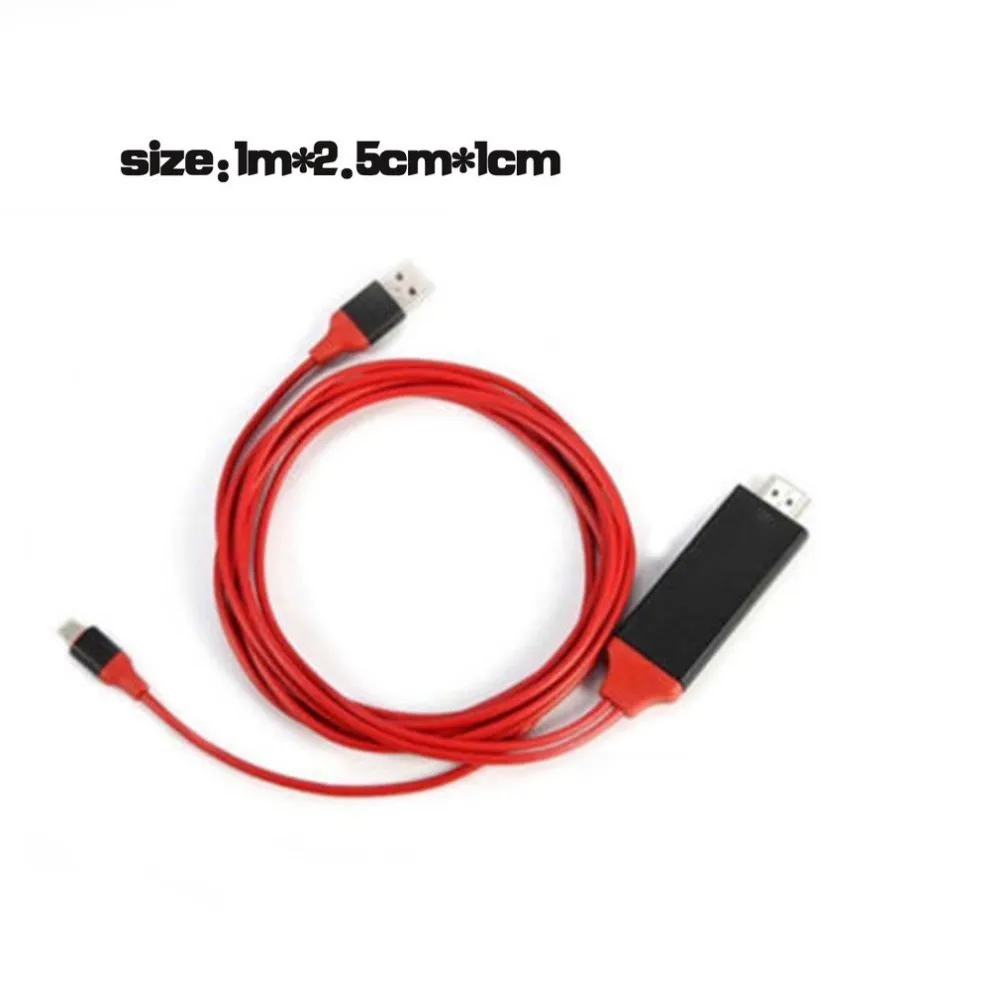 Адаптер 1080P HDTV кабель HDMI штекер USB 2 0 и гнездо HD видео конвертер код для iPhone