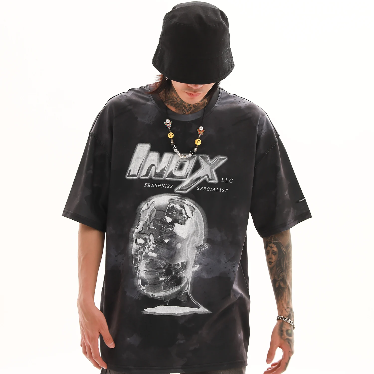 В стиле хип хоп с принтом тай дай иностранец напечатан футболка для мужчин 2020