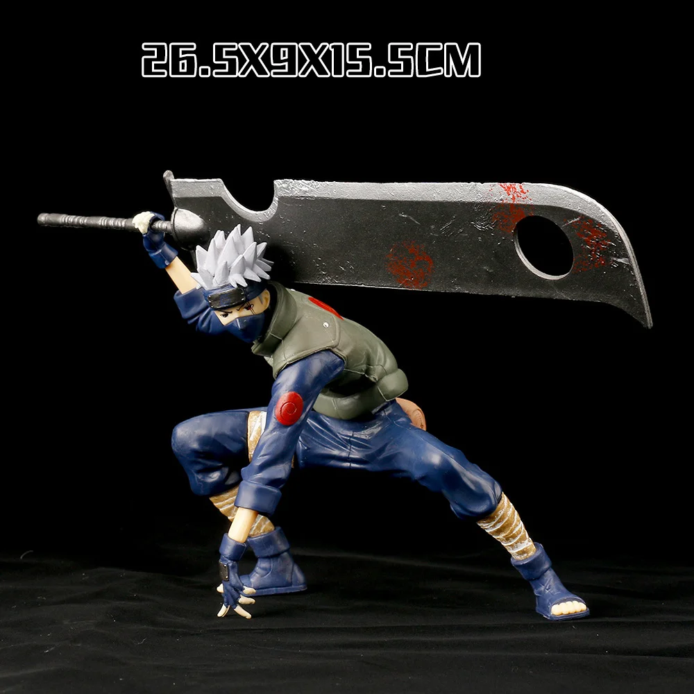 

27Cm Naruto Figures Shippuden Figure Kakashi Animes Action Pvc Model Statue Collectible Gift Decapitated Swordsman Anime Gifts