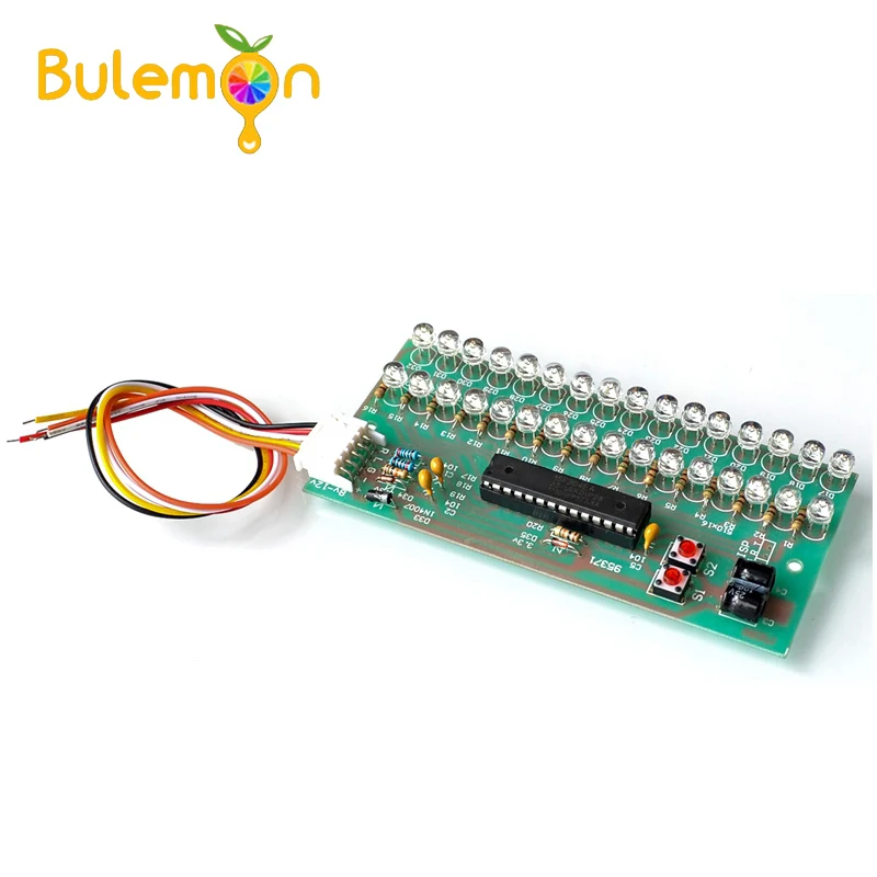 Светодиодный индикатор уровня MCU VU регулируемый дисплей усилитель узора аудио 16