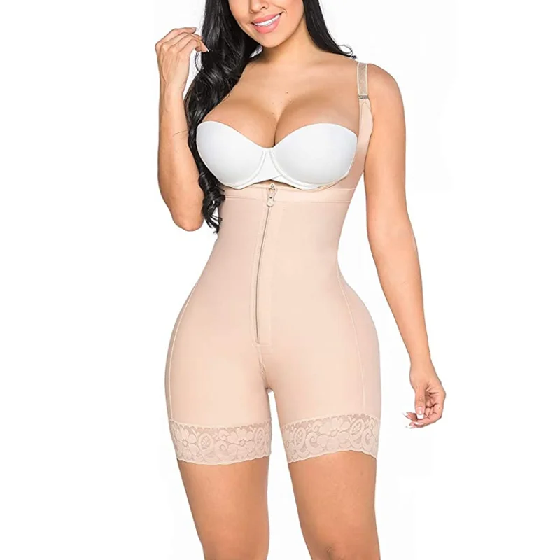 

Fajas Reductoras Women Bodysuit PostpartumTummy Control Shapewear Slimming Fajas Lace Shaper Cinta Modeladora