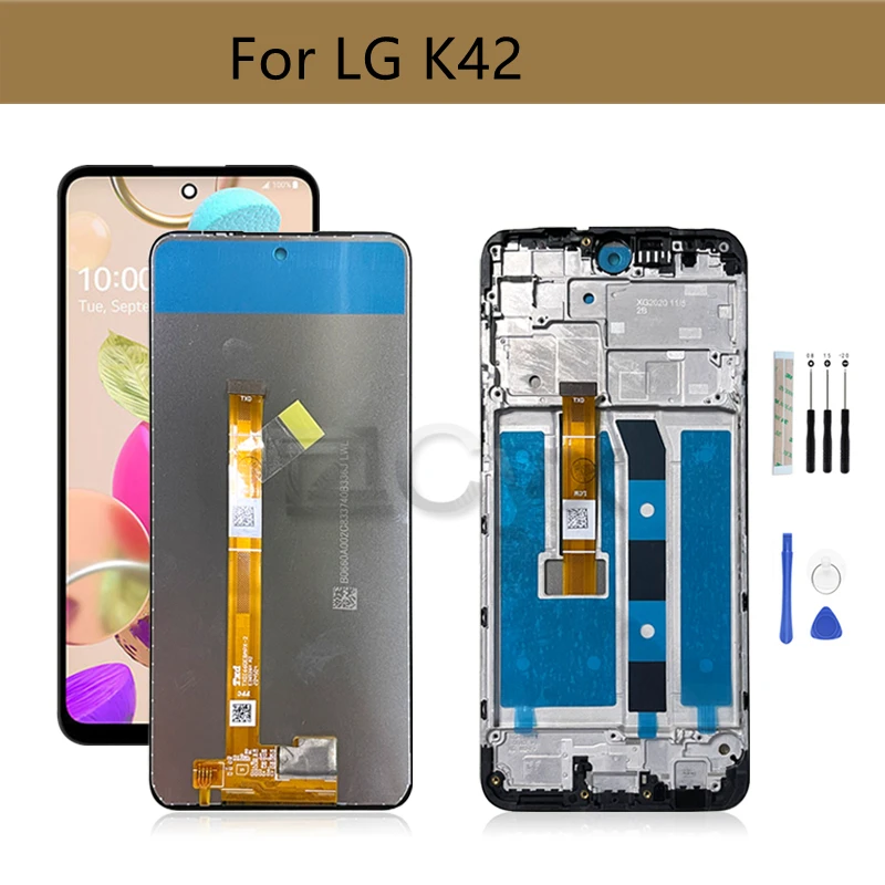 

For LG K42 LCD LM-K420 LMK420H Display Touch Screen Digitizer Assembly With Frame Display Replacement Repair Parts 6.6"