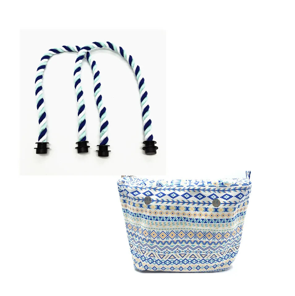 Новые синие летние веревочки в комплекте Холщовая Сумка и ручки для Сумки 65 см