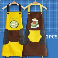 apron fashion waterproof oil proof cute japanese kitchen cooking men and women waist gown adult apron with hand wipe towel