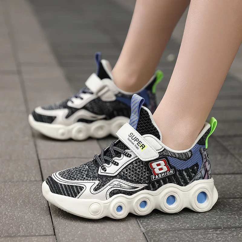 

2021 Luxury Children Sneaker Boy Mesh Breathable Gym Shoes For Kids Boy Running Shoes Outdoor Super Perfect Design Kids Sneakers
