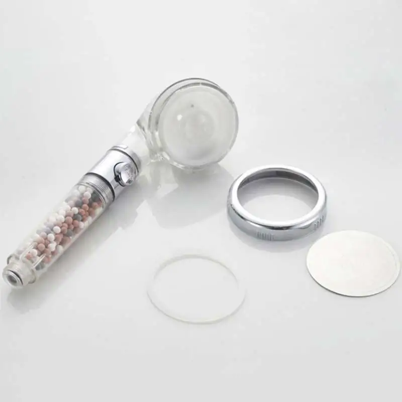 

Bathroom 3-Function SPA Shower Head With Switch On/Off Button High Pressure Anion Filter Bath Head Water Saving Shower