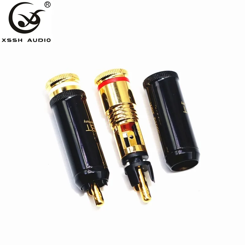4 шт. Hi end WBT 0102Cu позолоченный HIFI XSSH аудио видео разъемы TV тюнер RCA выходной разъем
