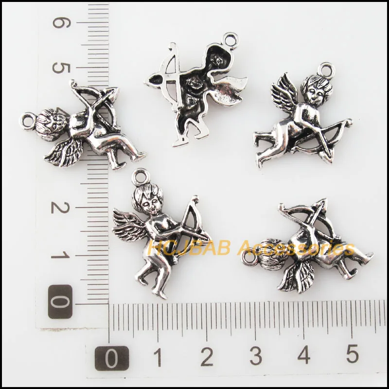 Модные 12 шт. Тибетский серебристый цвет прекрасный Ангела Купидона