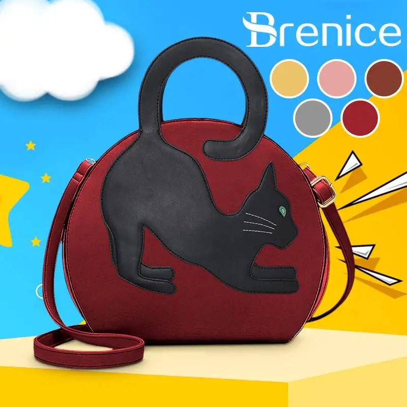 

New Women's Cat Tail Pattern Handbag Large Capacity Shoulder Crossbody Bag PU Leather Versatile Cosmetics Coin Storage Gifts