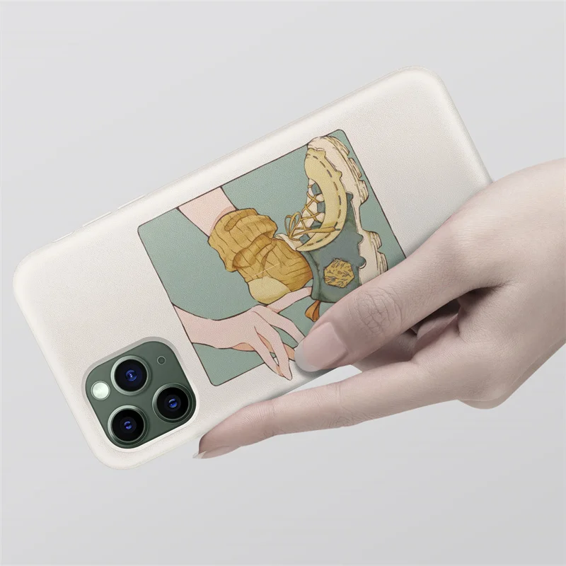 

Cartoon Laconic Vintage Painting Phone Case For iPhone 12 11 XS XR X 8 7 6 Plus Pro MAX SE 2020 Back Cover Cute Soft TPU Funda