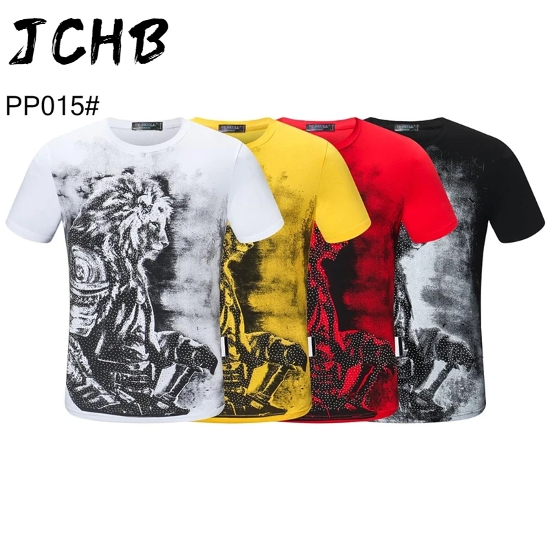

Fashion New 2021 Tops Street Hip-hop Style Men Animal Avatar 3D Diamond Printed T-shirt Sports Top PP SKULL