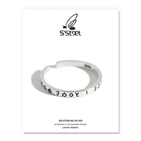 ssteel vintage rings 925 sterling silver for women resizable ancient greek alphabet ring plata 925 para mujer fine jewellery