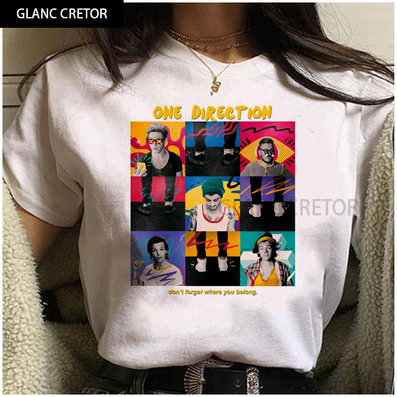 

Y2k aesthetic T-shirt Treat People with Kindness Graphic Tees Hot One Direction T Shirt Women Kawaii Cartoon Tshirt Female