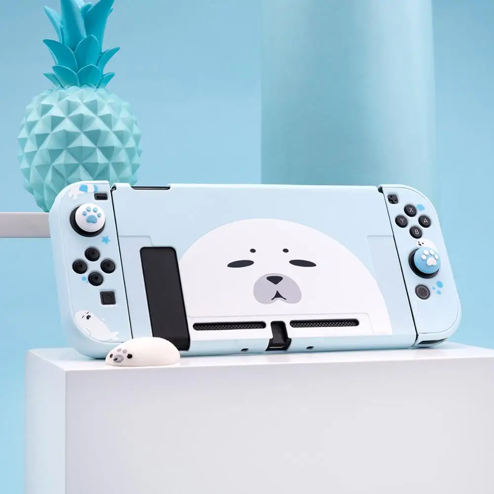 Чехол Geekshare для Nintendo Switch Lite милый мягкий ТПУ чехол с принтом кошки Joy Con и полным