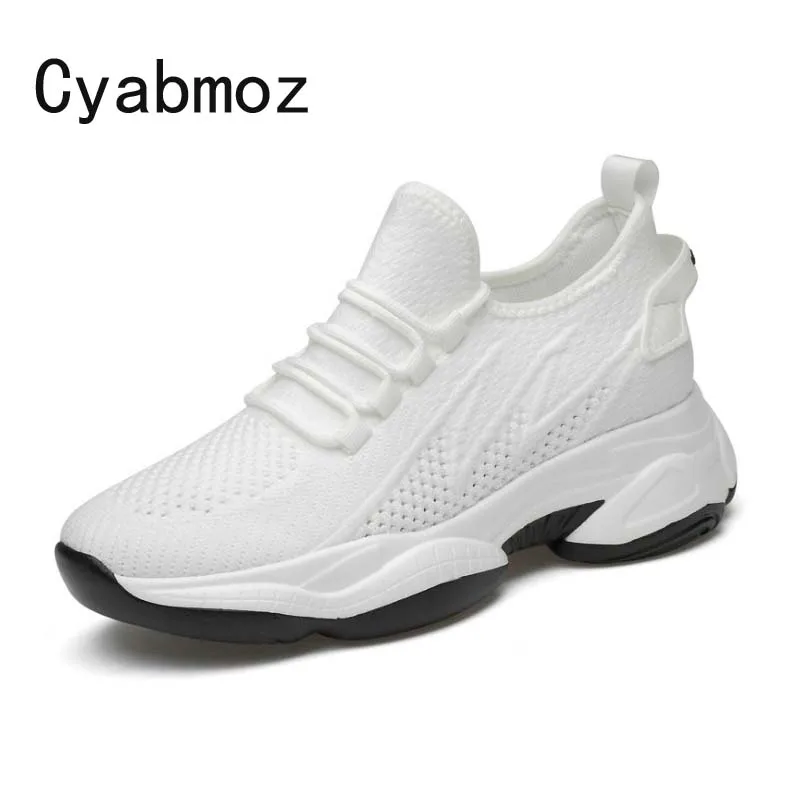 8cm men breathable mesh casusal shoes height increasing sneakers dad shoes Invisible 6cm comfortable man shoes