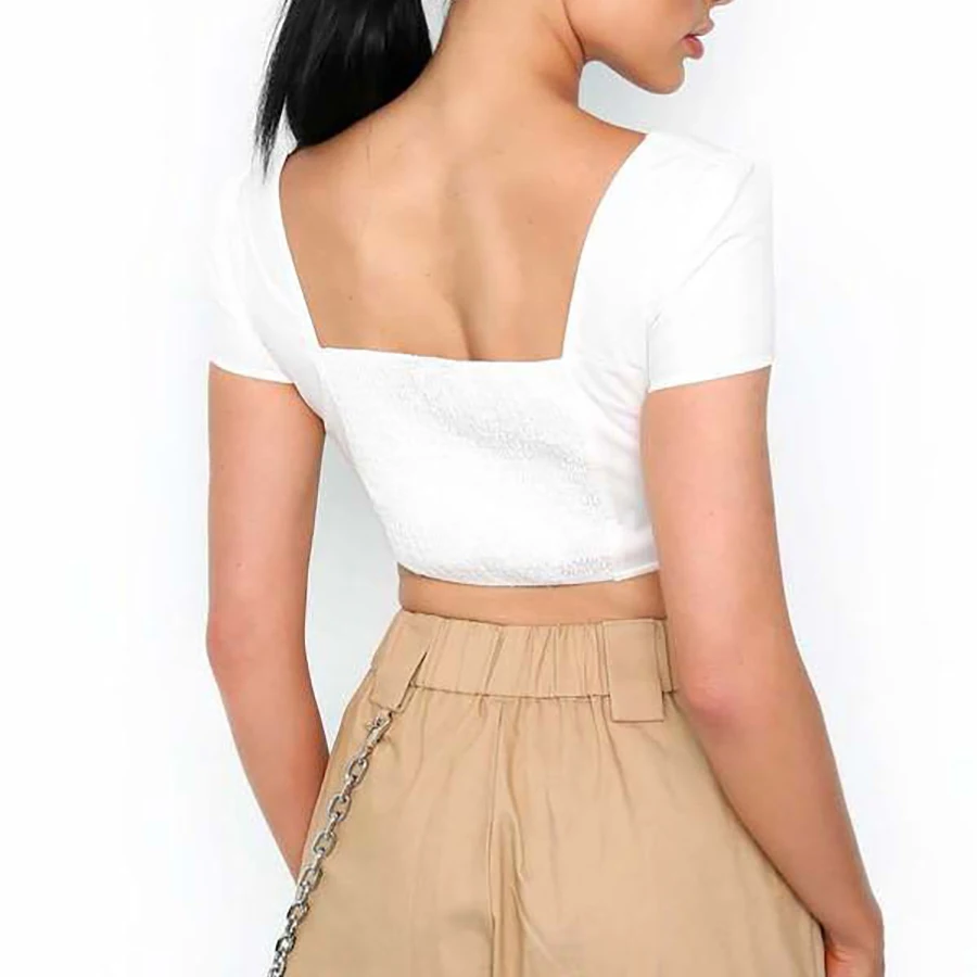 Новое поступление женские топы пикантный укороченный Топ с длинным рукавом #0026 |