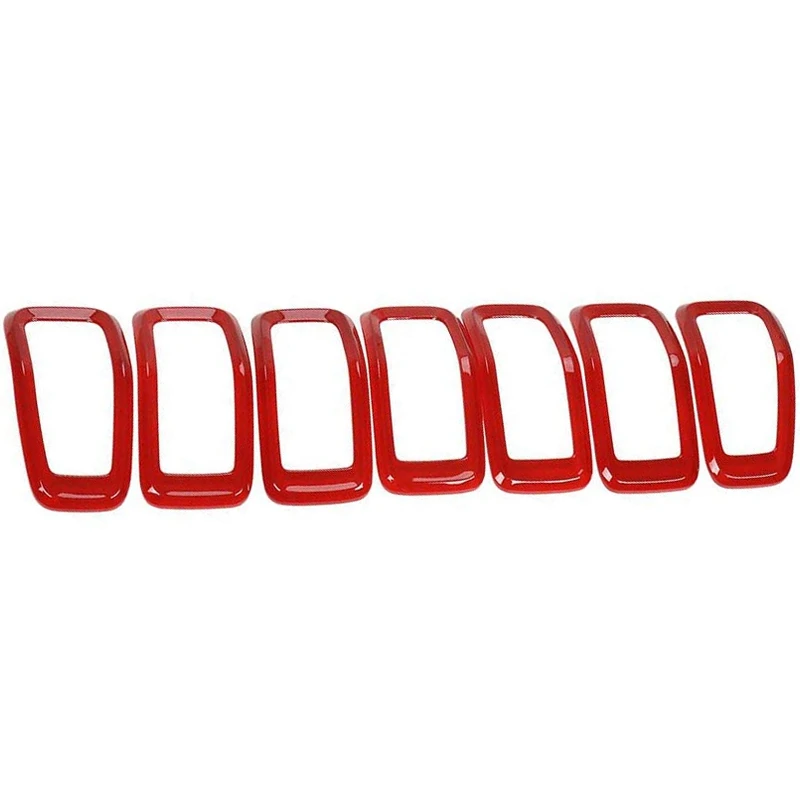 7 шт. Передняя решетка решетки вставки крышка рамки планки для 2014-2018 Jeep Cherokee |