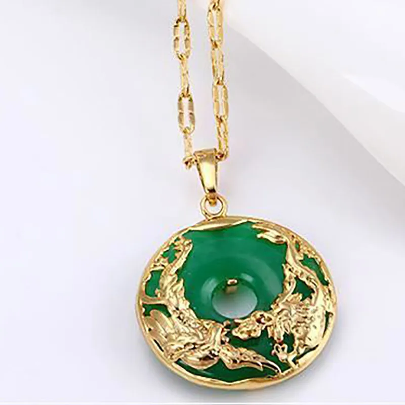 Винтажная Подвеска из серебра 925 пробы с изумрудом и бронзовой монеткой |