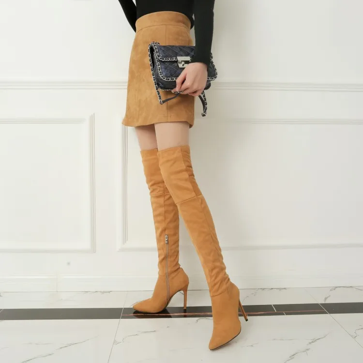 

Plus Size 10 11-15 thigh high boots knee high boots over the knee boots women ladies boots shoes woman winter boots women