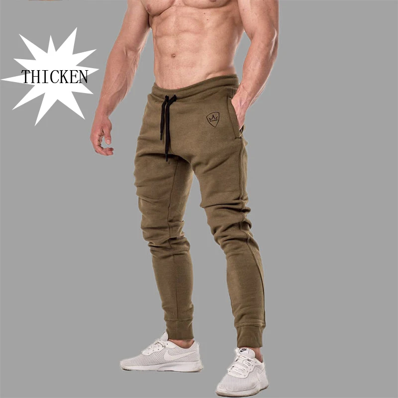

Muscle Brothers New Training Trousers Men's Running-Fitness Trousers In Flint Slim-Tight-Foot Luggage