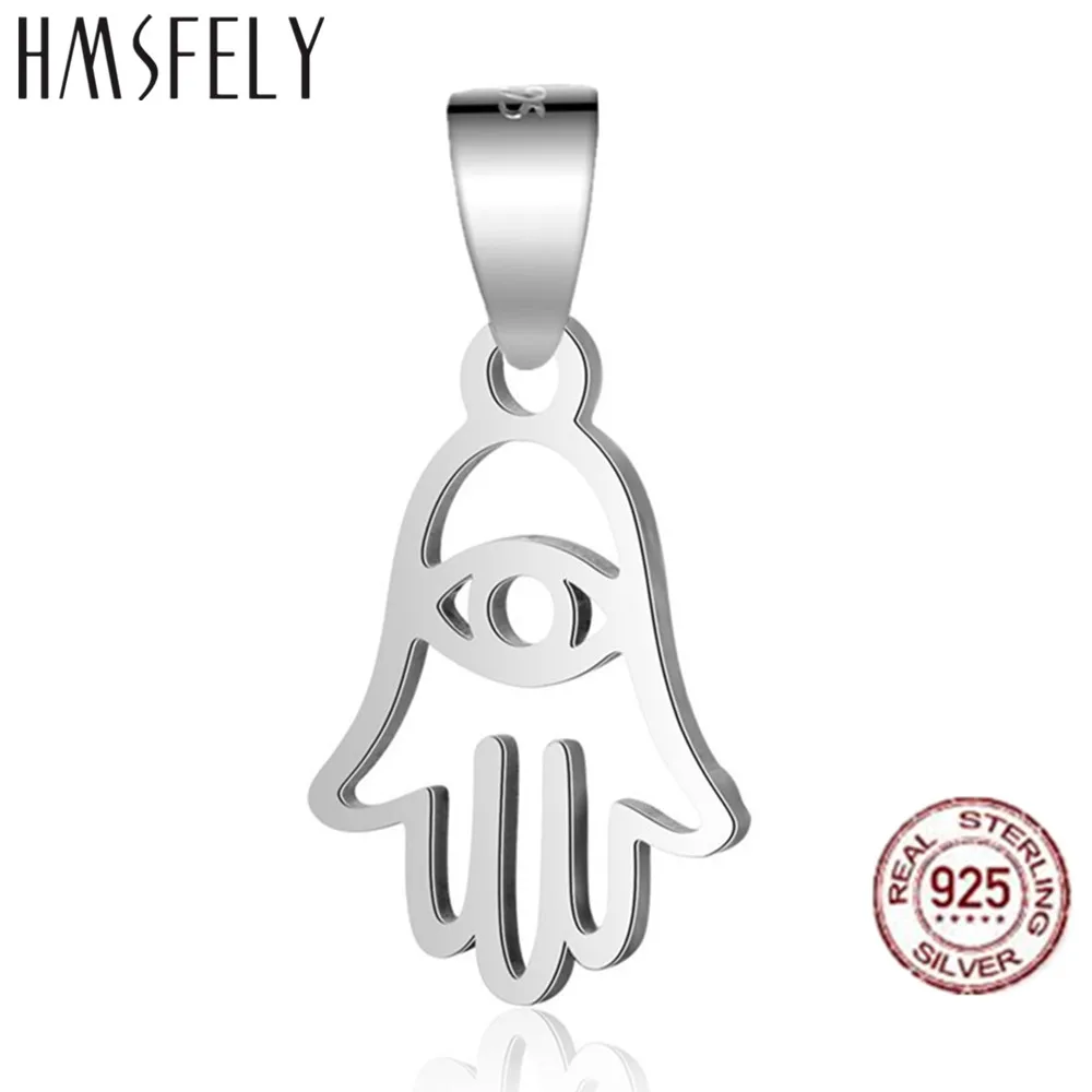 HMSFELY подвеска в виде Хамса из настоящего серебра 925 пробы DIY Шарм браслет