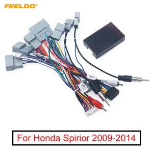 FEELDO автомобильный 16pin аудио жгут проводов с Canbus коробка для Honda Spirior Aftermarket стерео Установка провода адаптер