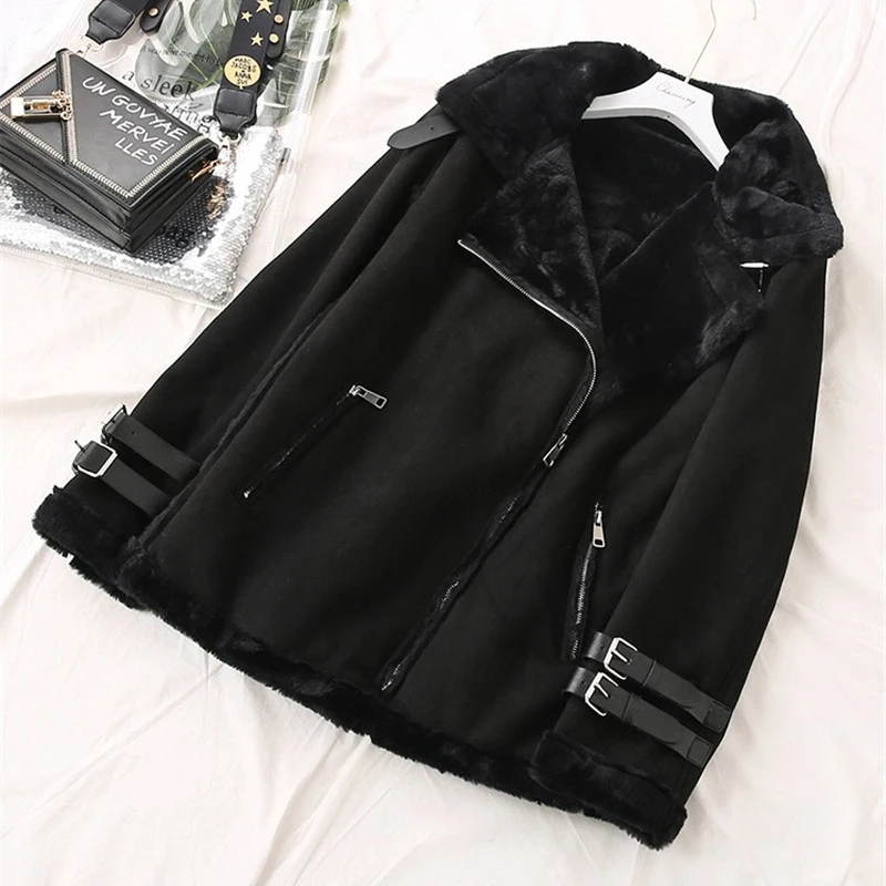 Женское замшевое пальто большого размера 5XL зимняя короткая куртка из