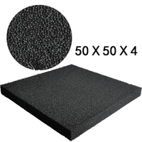 black aquarium bio filtration foam fish tank biochemical filter sponge pad cultivating bacteria filter media 50x50x4cm