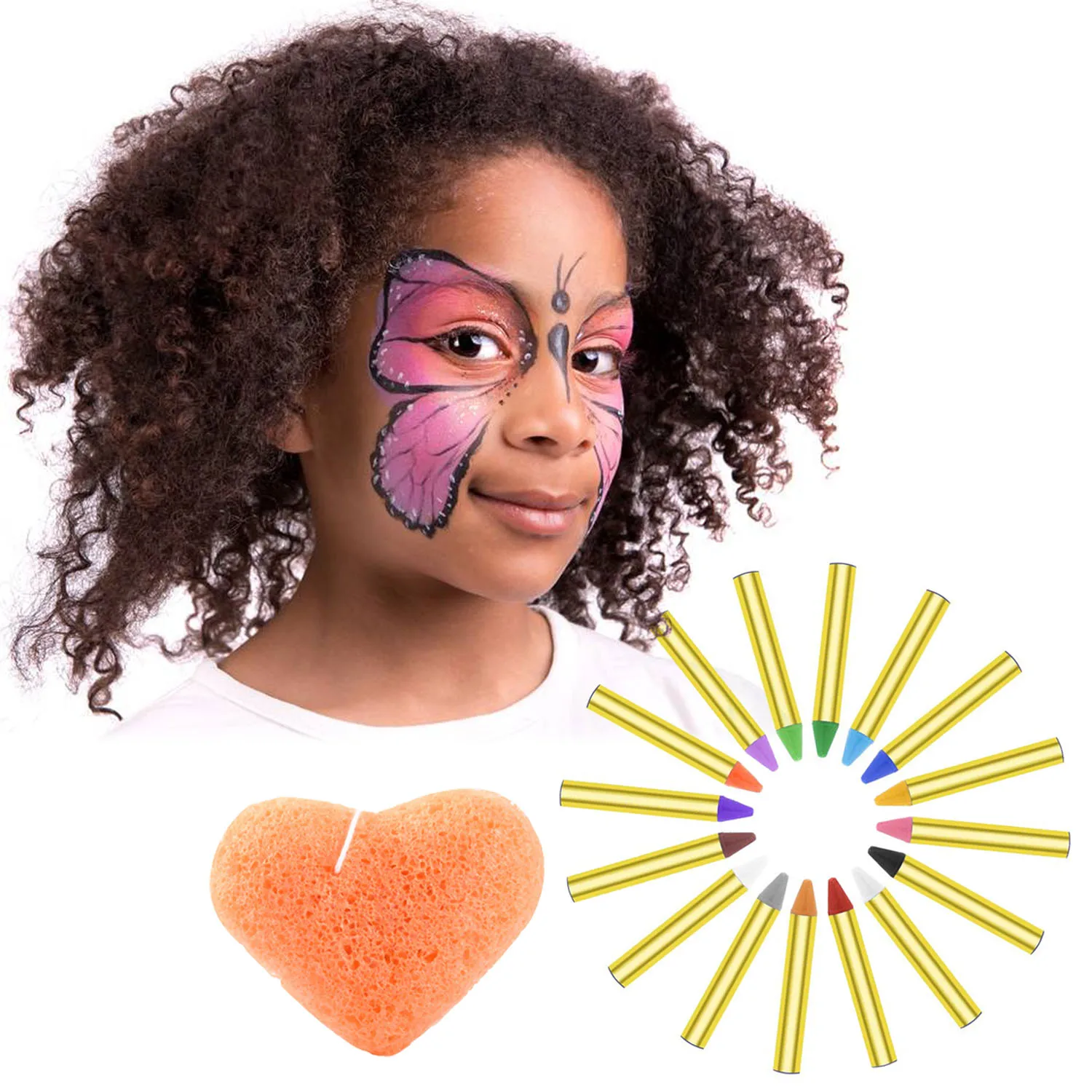 16 цветов нетоксичный рандомный карандаш с очищающей губкой для детей и взрослых