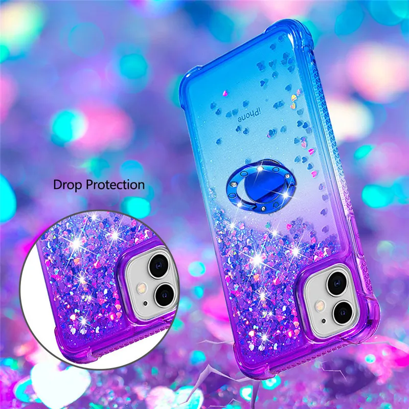 Блестящее со стразами кольцо-держатель для телефона чехол iphone 11 6 1 дюймов pro 5 8 max