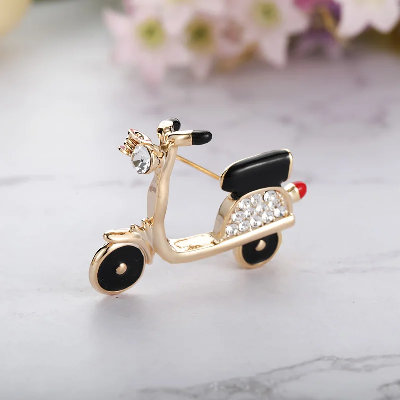 Blucome Нежная брошь для скутера с кристаллами эмалированные булавки женщин и