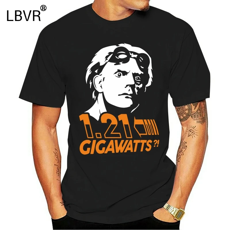 Doc Brown Zuruck in die Zukunft Back to the Future 1 21 Gigawatts брендовая хлопковая рубашка хорошего