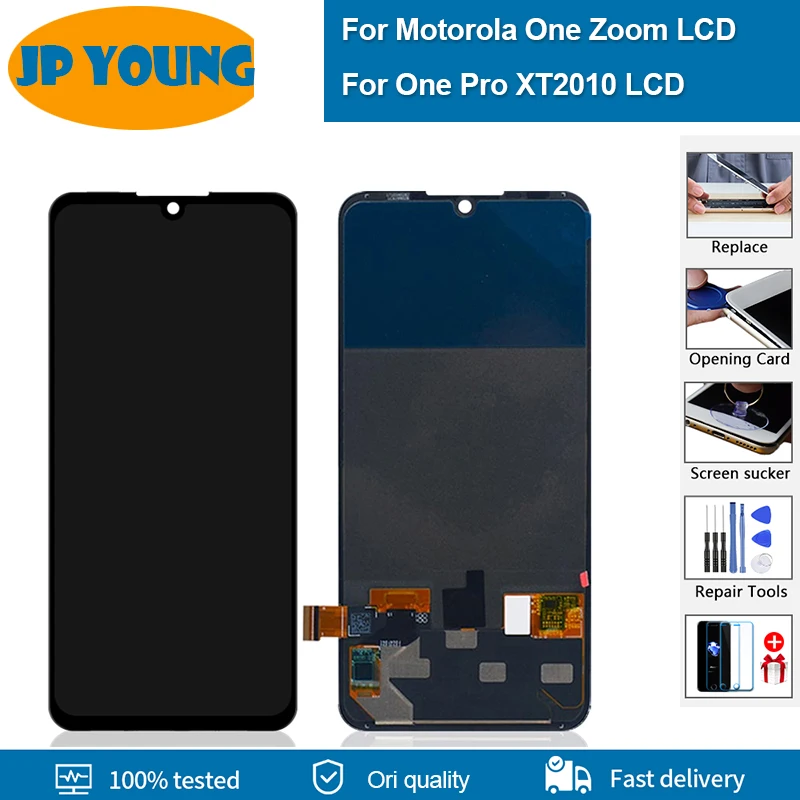 ЖК-дисплей 6 39 &quotдля Motorola One Zoom сенсорный экран с дигитайзером в сборе панель для
