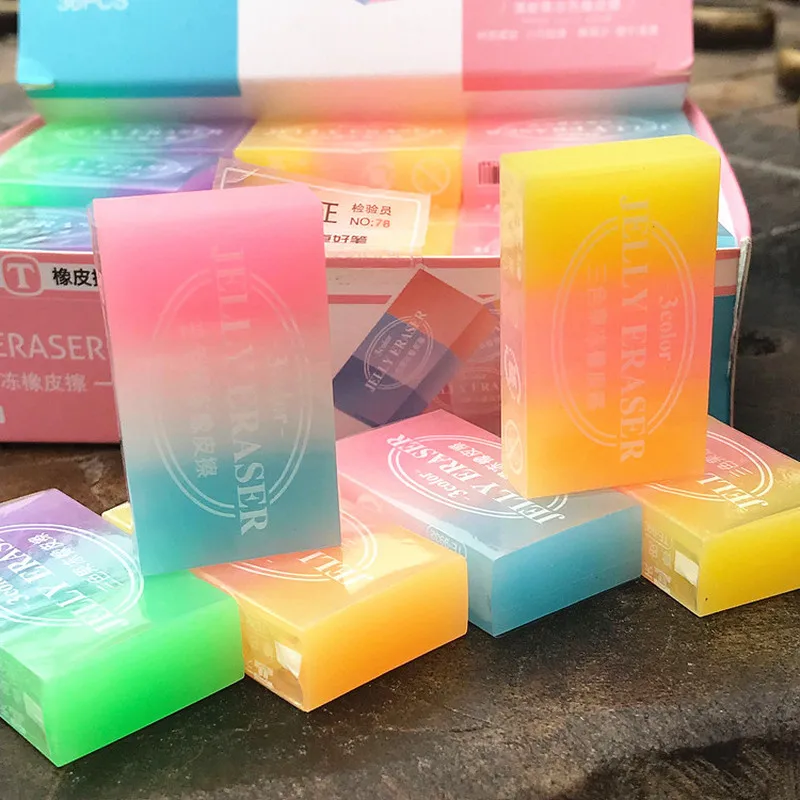 1 шт. ластик желеобразного цвета для рисования коррекция экзамена цветной