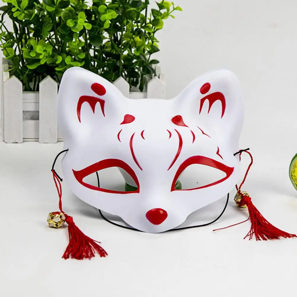 Маска для Хэллоуина японская маска с ручной росписью полулицевая из ПВХ